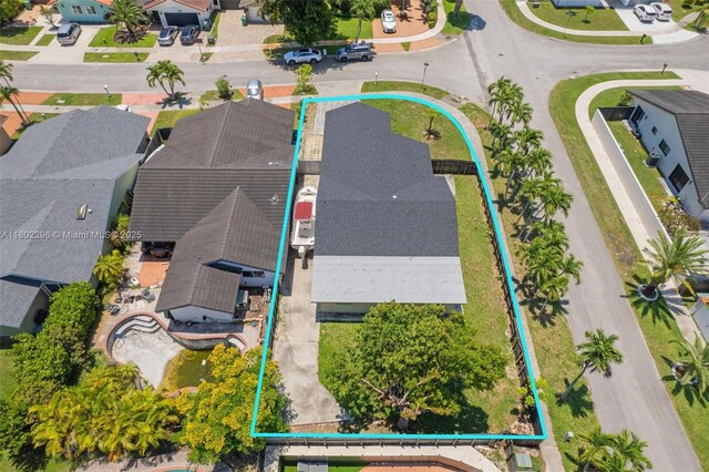 14431 SW 111th Ter, Miami, FL 33186 - aerial view of residential area featuring property boundaries highlighted