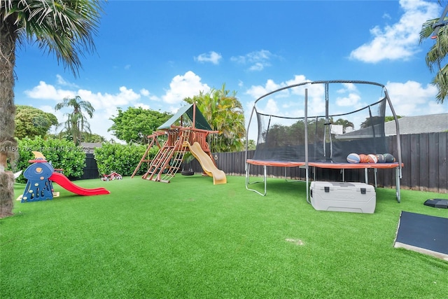 8840 SW 181st Ter, Palmetto Bay, FL 33157 - view of jungle gym featuring a trampoline
