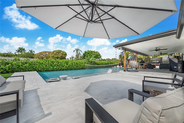 8840 SW 181st Ter, Palmetto Bay, FL 33157 - view of pool with a ceiling fan