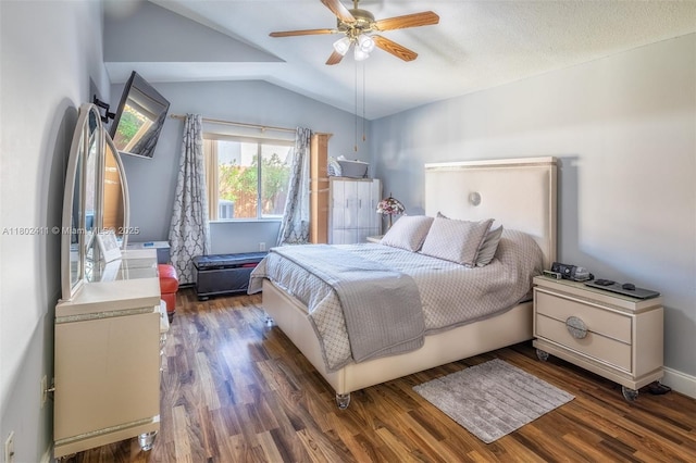 15763 SW 82nd St, Miami, FL 33193 - bedroom featuring lofted ceiling, wood finished floors, and ceiling fan