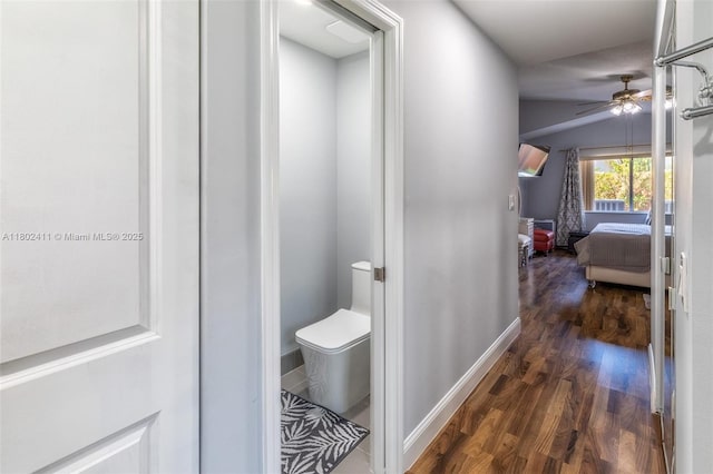 15763 SW 82nd St, Miami, FL 33193 - hallway with wood finished floors and baseboards