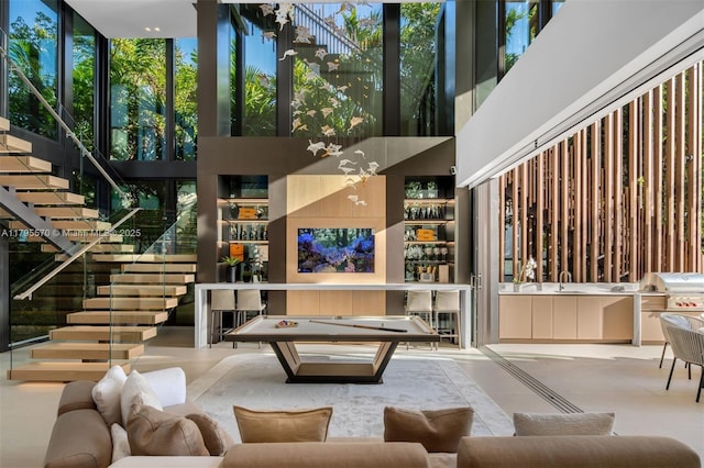 220 W Dilido Dr, Miami Beach, FL 33139 - living area with stairway