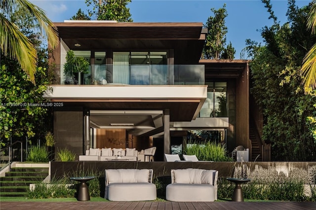 220 W Dilido Dr, Miami Beach, FL 33139 - rear view of house featuring stairway