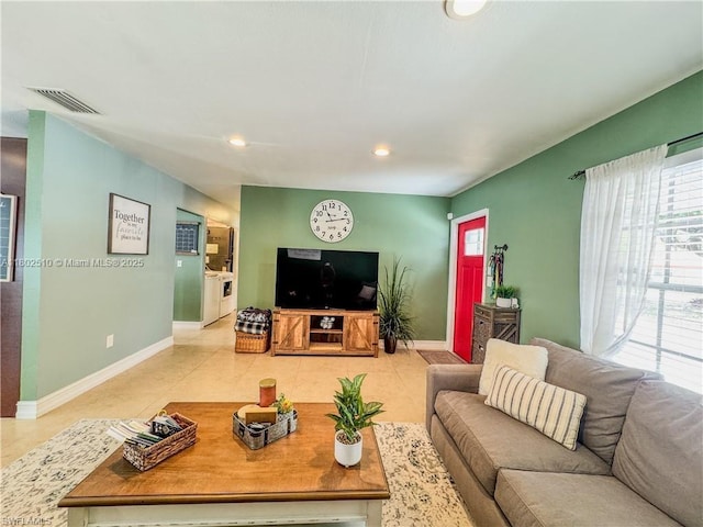 4002 Cascade Ln, La Belle, FL 33935 - living room featuring baseboards, recessed lighting, and tile patterned flooring