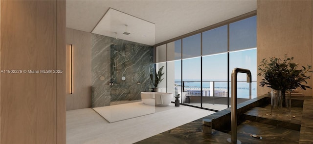 1000 Brickell Plz Unit Uph6201, Miami, FL 33131 - common area featuring floor to ceiling windows