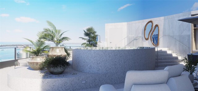 1000 Brickell Plz Unit Uph6201, Miami, FL 33131 - view of patio with a balcony and stairs