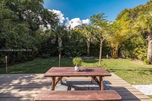 4228 NW 3rd Ave, Miami, FL 33127 - wooden terrace featuring a yard
