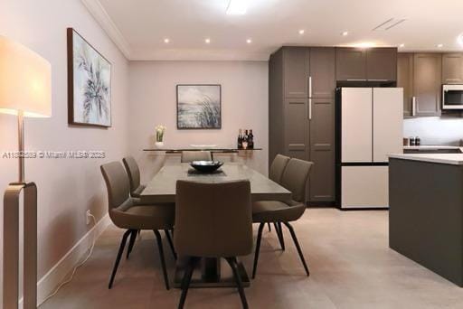 581 Blue Heron Dr Unit 318-B, Hallandale Beach, FL 33009 - dining area featuring recessed lighting and baseboards