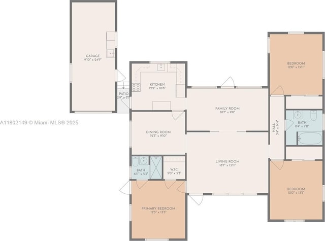 465 NE 52nd St, Miami, FL 33137 - home floor plan