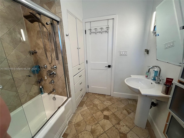 465 NE 52nd St, Miami, FL 33137 - full bath featuring bath / shower combo with glass door and baseboards