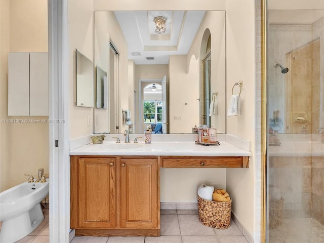 3230 SW 194th Ter, Miramar, FL 33029 - bathroom with a stall shower, a bidet, and tile patterned floors