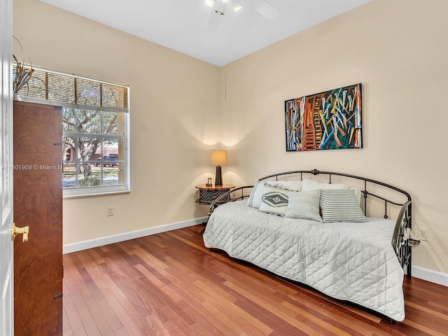 3230 SW 194th Ter, Miramar, FL 33029 - bedroom with wood finished floors and ceiling fan