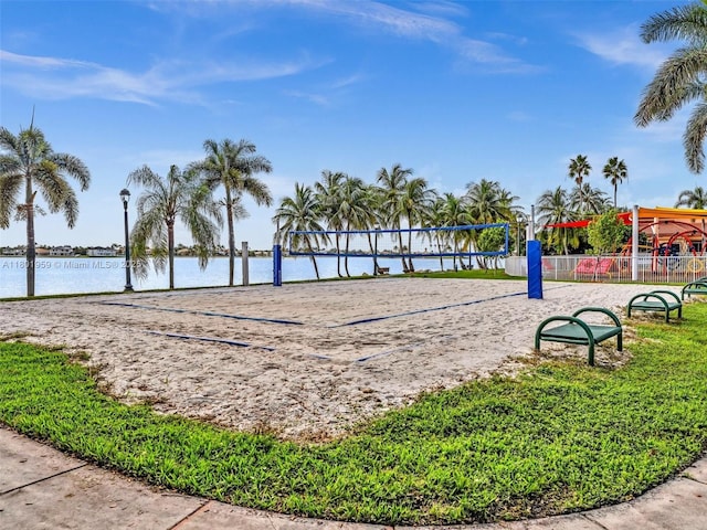 3230 SW 194th Ter, Miramar, FL 33029 - view of community featuring volleyball court and a water view
