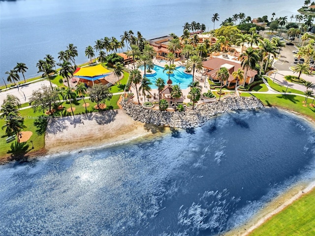 3230 SW 194th Ter, Miramar, FL 33029 - aerial view of a pool area and a large body of water
