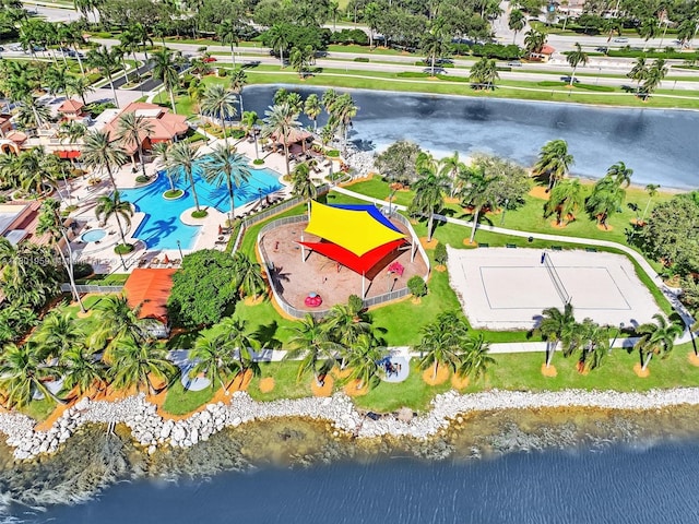 3230 SW 194th Ter, Miramar, FL 33029 - bird's eye view of a pool area and a large body of water
