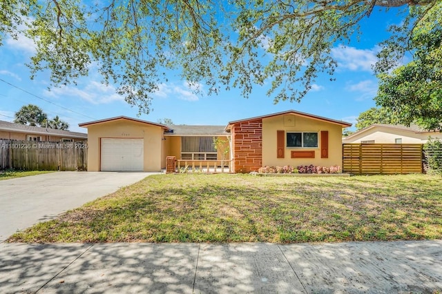 9060 SW 53rd St, Cooper City, FL 33328 - ranch-style house with an attached garage, stucco siding, and driveway