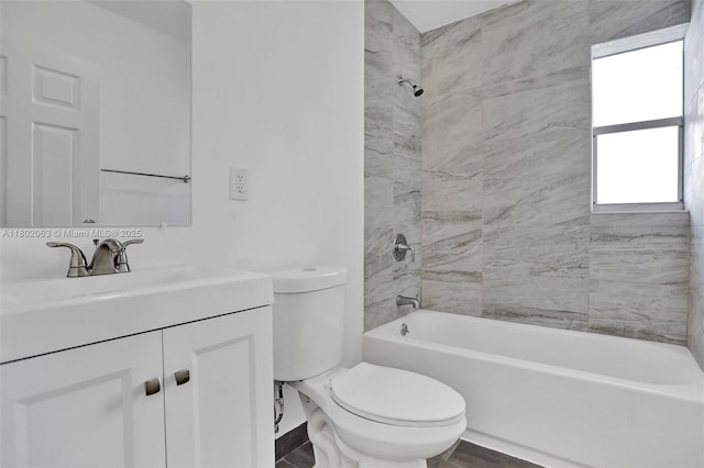 242 SW 9th St, Dania Beach, FL 33004 - bathroom featuring toilet, vanity, and tub / shower combination