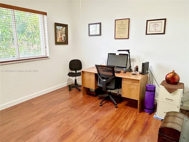4619 SW 164th Pl, Miami, FL 33185 - home office featuring light wood-style flooring and baseboards