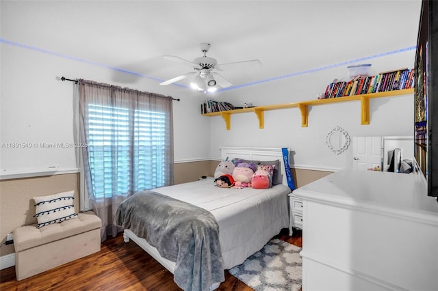 1708 NW 126th Dr, Coral Springs, FL 33071 - bedroom featuring wood finished floors and ceiling fan