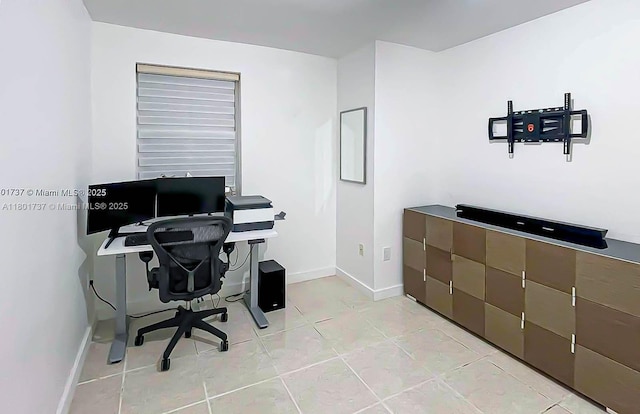 6355 SW 138th Path Unit 6355, Miami, FL 33183 - home office with baseboards and light tile patterned floors