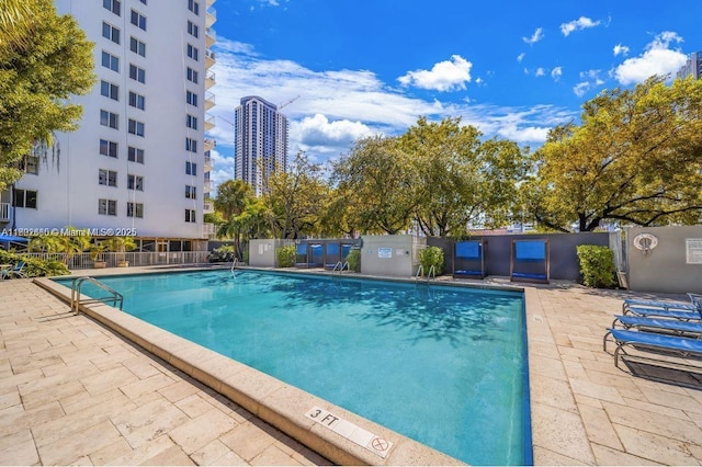 800 N Miami Ave Unit E-1709, Miami, FL 33136 - community pool featuring fence and a patio area