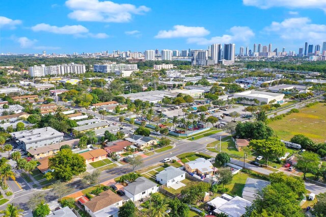 1980 NE 159th St, North Miami Beach, FL 33162 - aerial overview of property's location with a view of skyline