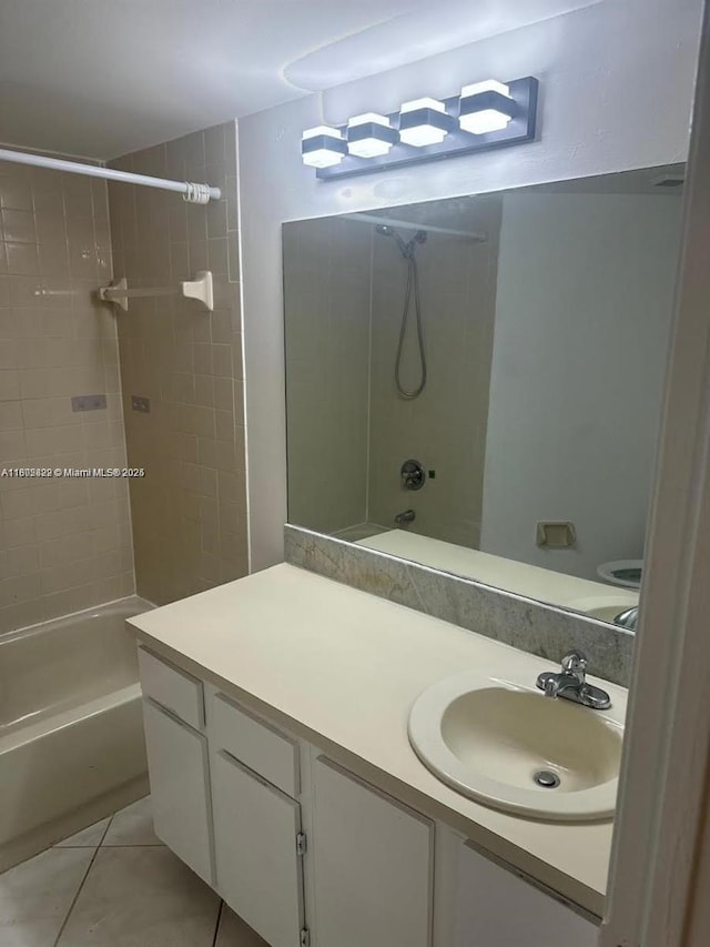 212 Lake Pointe Dr Unit 210, Oakland Park, FL 33309 - full bath featuring shower / bath combination, vanity, and tile patterned flooring