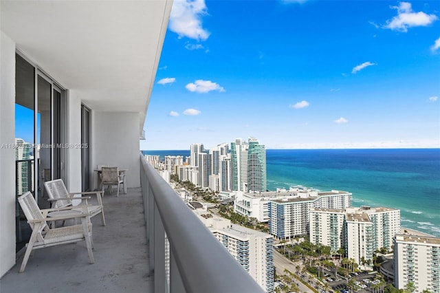 4010 S Ocean Dr Unit T3607, Hollywood, FL 33019 - balcony with a water view and a view of city
