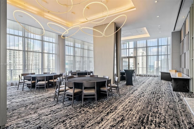 4010 S Ocean Dr Unit T3607, Hollywood, FL 33019 - common area featuring a wall of windows and a high ceiling
