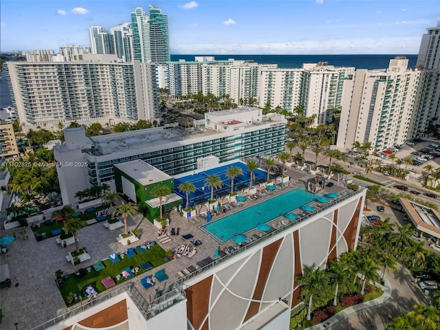 4010 S Ocean Dr Unit T3607, Hollywood, FL 33019 - view of urban area with a pool and a nearby body of water