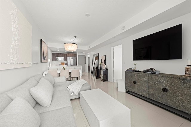 488 NE 18th St Unit 704, Miami, FL 33132 - living room featuring light tile patterned flooring