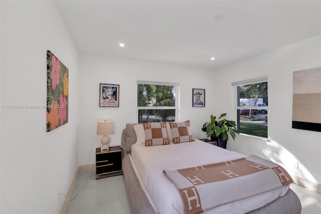 726 NE 17th Way, Fort Lauderdale, FL 33304 - bedroom with multiple windows, recessed lighting, and baseboards