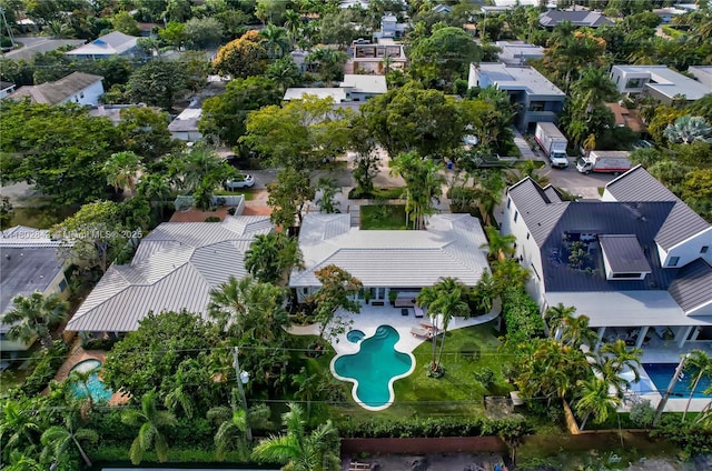726 NE 17th Way, Fort Lauderdale, FL 33304 - aerial view of residential area with a pool area