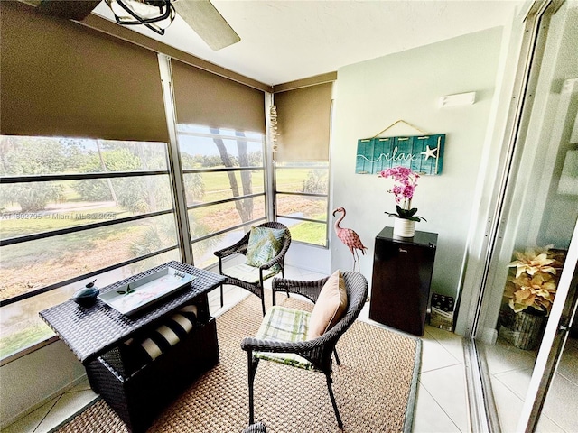 3051 S Palm Aire Dr Unit 203, Pompano Beach, FL 33069 - sunroom with a ceiling fan