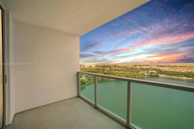 2681 N Flamingo Rd Unit 1206S, Sunrise, FL 33323 - balcony at dusk with a water view