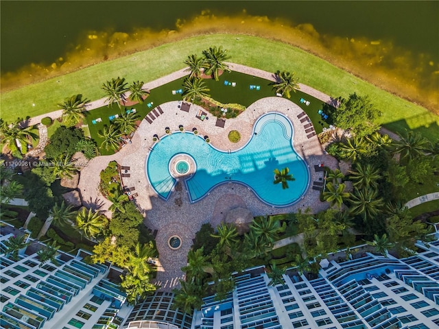 2681 N Flamingo Rd Unit 1206S, Sunrise, FL 33323 - aerial view of a pool area
