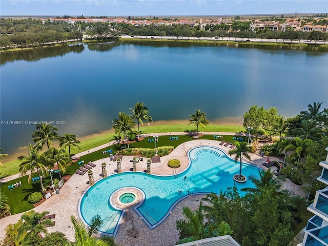 2681 N Flamingo Rd Unit 1206S, Sunrise, FL 33323 - bird's eye view of a pool and a large body of water