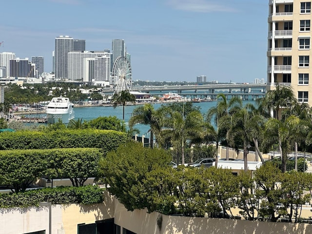 540 Brickell Key Dr Unit 904, Miami, FL 33131 - water view featuring a notable bridge and a skyline view