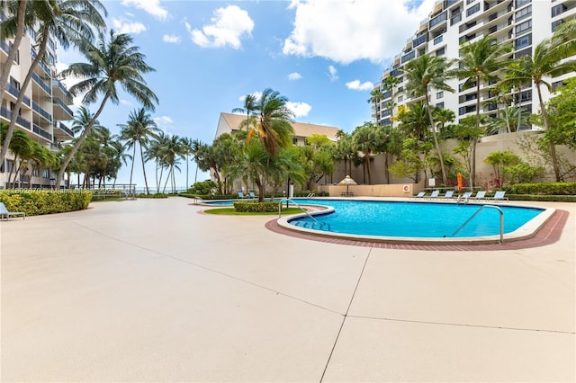 540 Brickell Key Dr Unit 904, Miami, FL 33131 - community pool featuring a patio