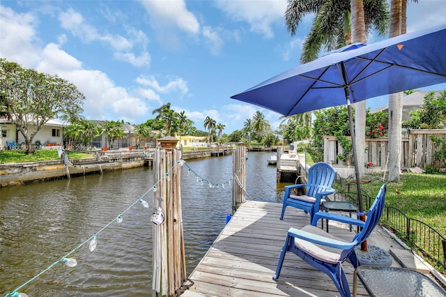 6001 SW 18th St, Plantation, FL 33317 - dock featuring a water view