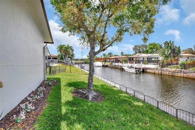 6001 SW 18th St, Plantation, FL 33317 - dock area featuring a water view and a residential view
