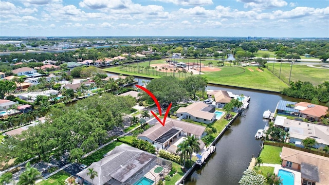 6001 SW 18th St, Plantation, FL 33317 - aerial view of residential area featuring a nearby body of water