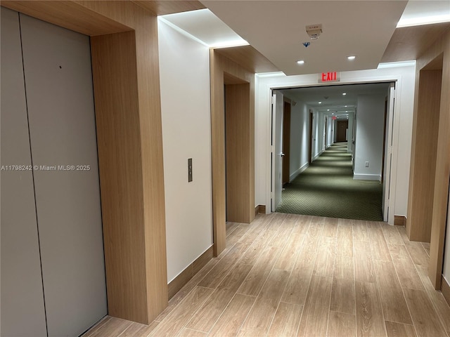 90 SW 3rd St Unit 1909, Miami, FL 33130 - corridor featuring light wood-type flooring and recessed lighting