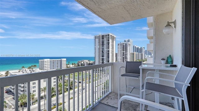 1500 S Ocean Dr Unit 12H, Hollywood, FL 33019 - balcony featuring a water view and a view of city
