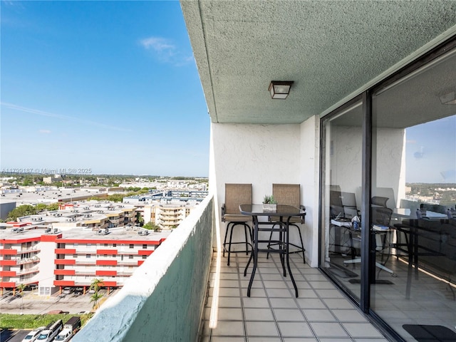 balcony featuring a view of city