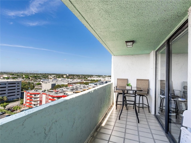 balcony featuring a city view