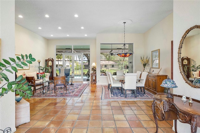 5425 NW 86th Ter, Coral Springs, FL 33067 - dining room featuring recessed lighting, french doors, and light tile patterned floors