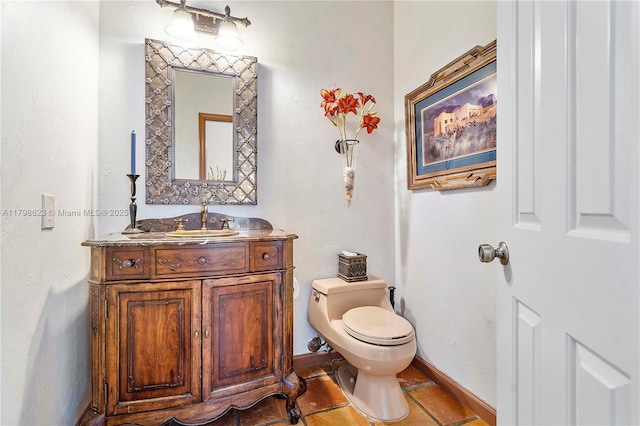 5425 NW 86th Ter, Coral Springs, FL 33067 - half bathroom with vanity, toilet, and baseboards