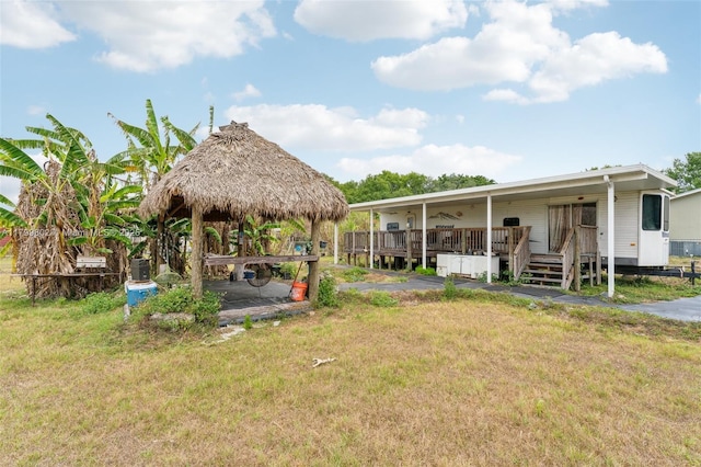260 Taft Blvd, Clewiston, FL 33440 - view of green lawn with a gazebo