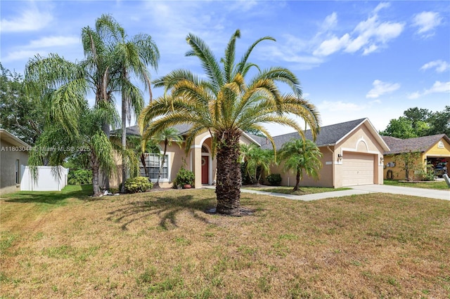 19106 Cormorant Cove Pl, Tampa, FL 33647 - view of front of property featuring an attached garage, concrete driveway, and stucco siding